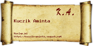 Kuczik Aminta névjegykártya